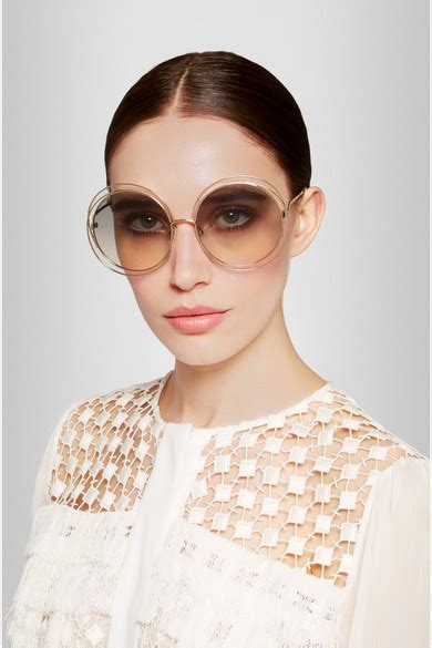 oversized 56mm round sunglasses chloe.